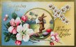 画像1: Postcard　アンティークポストカード　イースター 　卵を運ぶウサギさん　うさぎ　（未使用） (1)
