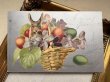 画像2: Postcard 　アンティークポストカード   イースター　バスケットの中の卵とウサギとスミレのお花　うさぎ　兎　1906年 (2)