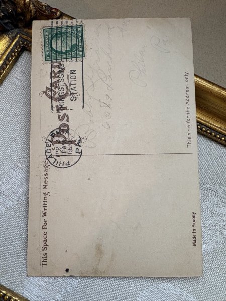 画像4: Postcard 　アンティークポストカード   イースター　ダンスをするウサギさん　兎　うさぎ　スノードロップ (4)