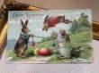 画像2: Postcard 　アンティークポストカード   イースター　ウサギの曲芸師さん　兎　うさぎ　アメリカ1910年 (2)