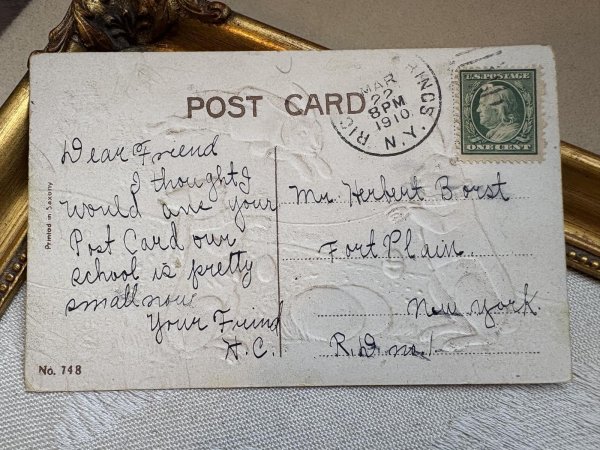 画像3: Postcard 　アンティークポストカード   イースター　ウサギの曲芸師さん　兎　うさぎ　アメリカ1910年 (3)