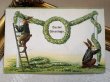 画像2: Postcard 　アンティークポストカード   イースター　飾りつけをするウサギさん　卵　兎　うさぎ　1907年 (2)