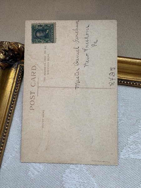 画像3: Postcard 　アンティークポストカード   イースター　卵のドラムを叩くウサギさん　卵　兎　うさぎ (3)