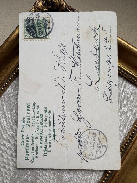 画像3: Postcard 　アンティークポストカード   イースター　ウサギさんと卵　兎　うさぎ　ドイツ1905年 (3)