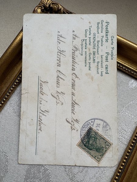 画像5: Postcard 　アンティークポストカード   イースター　大きな卵とウサギさん　ニワトリ　兎　うさぎ　ドイツ (5)