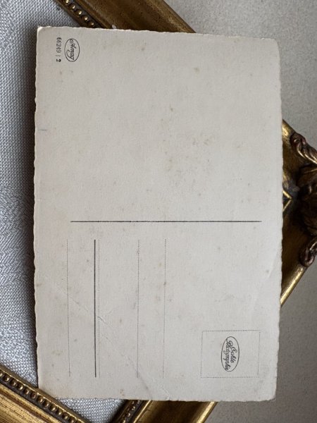 画像4: Postcard 　アンティークポストカード   イースター　女の子とウサギさん　兎　うさぎ　写真　（未使用） (4)