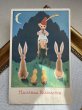画像2: Postcard 　アンティークポストカード   イースター　夜の演奏会　笛　妖精　ウサギ　ヒヨコ　フィンランド　1936年 (2)