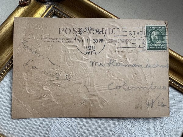 画像5: Postcard 　アンティークポストカード   イースター　ウサギの卵に乗る子どもたち　 (5)