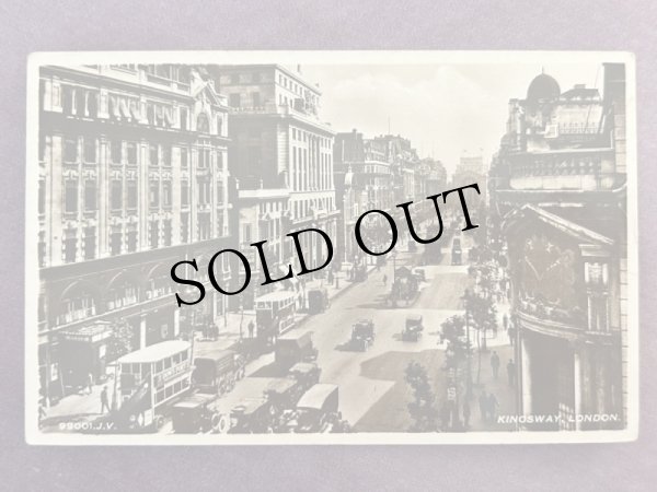 画像1: Postcard  アンティークポストカード　ロンドン　KINGSWAY イギリス　バス　写真　1930年代頃 (1)