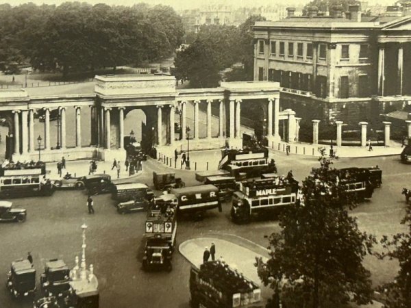 画像2: Postcard  アンティークポストカード　ロンドン　ハイドパークコーナー　バス　 イギリス　写真　（未使用） (2)