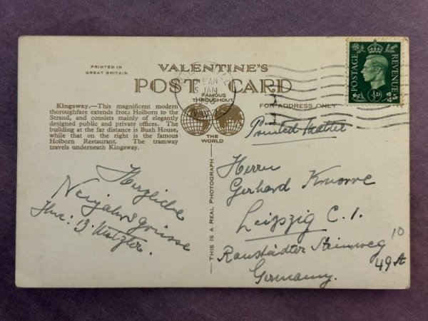 画像3: Postcard  アンティークポストカード　ロンドン　KINGSWAY イギリス　バス　写真　1930年代頃 (3)