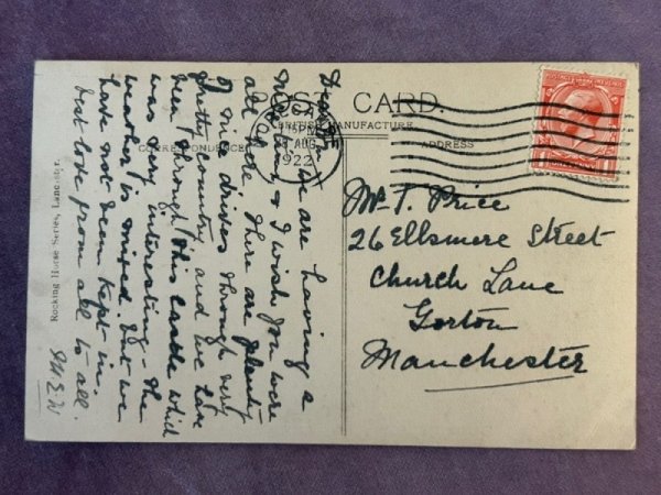 画像2: Postcard  アンティークポストカード　ランカスター城　イギリス　写真　1922年 (2)