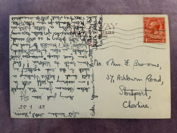 画像3: Postcard  アンティークポストカード　ドーバー城　イギリス　写真　1935年 (3)