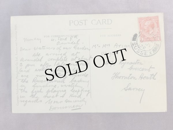 画像2: Postcard  アンティークポストカード　アランデル城　イギリス1932年 (2)