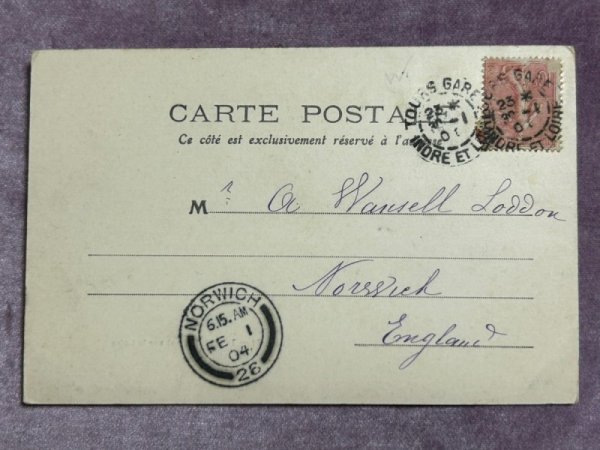 画像2: Postcard  アンティークポストカード　Tours　ツール　橋　フランス1904年 (2)