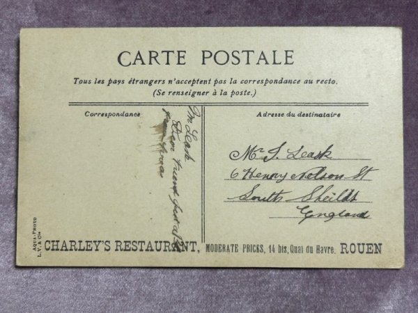 画像2: Postcard  アンティークポストカード　ルーアン　橋　フランス (2)