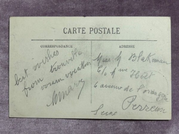 画像2: Postcard  アンティークポストカード　Trouville Deauville　橋　ドーヴィルとトゥルーヴィル　フランス　 (2)