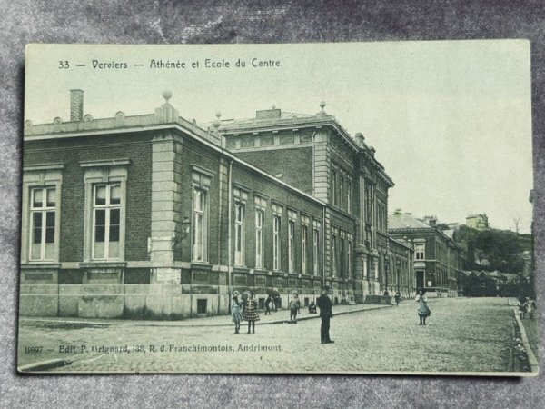 画像2: Postcard  アンティークポストカード Verviers Athenee et Ecole du Centre  学校 フランス (未使用) (2)
