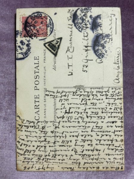 画像2: Postcard  アンティークポストカード　ノートルダム大聖堂のガーゴイル　パリ　フランス　1906年 (2)