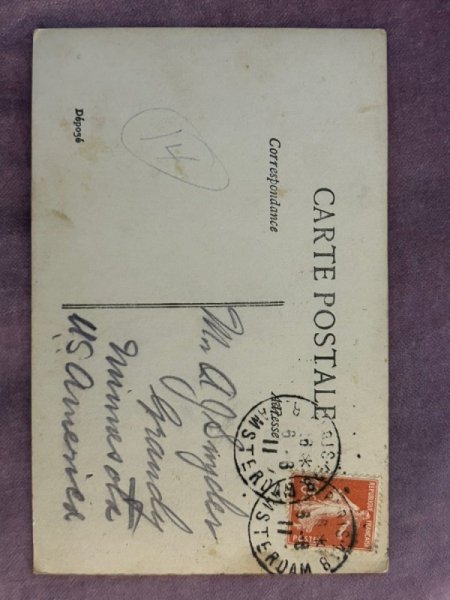 画像2: Postcard  アンティークポストカード　パリ　フランス　写真　1911年 (2)