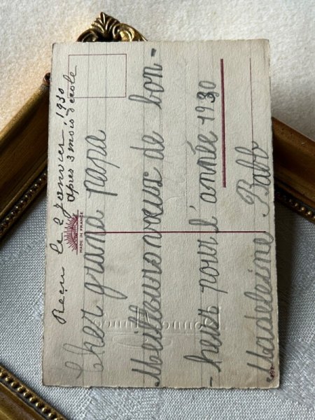 画像4: Postcard　アンティークポストカード　クリスマス　新年　フランス　ヤドリギと女の子　宿り木 (4)