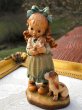 画像8: Vintage  ANRI dolls アンリ人形　木彫り人形　子犬を抱く女の子　11cm　サラ・ケイ　OUR PUPPY / SARAH KAY　4000体限定 (8)