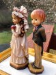 画像3: Vintage  ANRI dolls アンリ人形　木彫り　ウエディング　花嫁18cm　花婿17cm　2体セット　4000体限定 サラ・ケイ (3)
