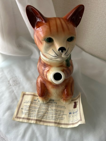 画像7: Vintage Cat Tea Pot  TONY WOOD  ビンテージ　茶トラ猫のティーポット　トニーウッド　イギリス1980年代 (7)