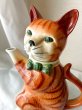 画像2: Vintage Cat Tea Pot  TONY WOOD  ビンテージ　茶トラ猫のティーポット　トニーウッド　イギリス1980年代 (2)