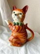 画像3: Vintage Cat Tea Pot  TONY WOOD  ビンテージ　茶トラ猫のティーポット　トニーウッド　イギリス1980年代 (3)