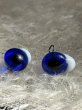 画像2: German Glass Eyes　ジャーマングラスアイ　ブルーホワイト　青＆白　10mm　（1組2個） (2)