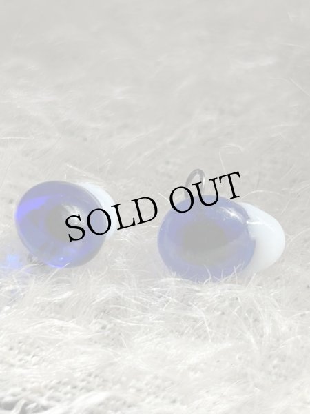 画像2: German Glass Eyes　ジャーマングラスアイ　ブルーホワイト　青＆白　10mm　（1組2個） (2)