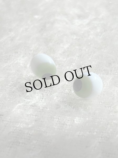 画像3: German Glass Eyes　ジャーマングラスアイ　グーグリーアイ　ポンチ　グリーン＆ホワイト　緑＆白　9mm（1組2個） (3)