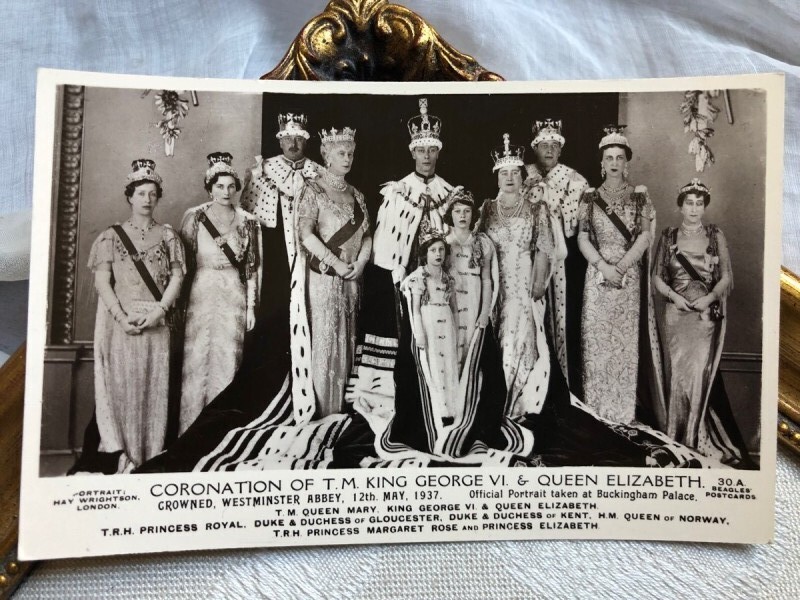 Postcard　イギリス王室　ジョージ王の戴冠式　1937年　（未使用）