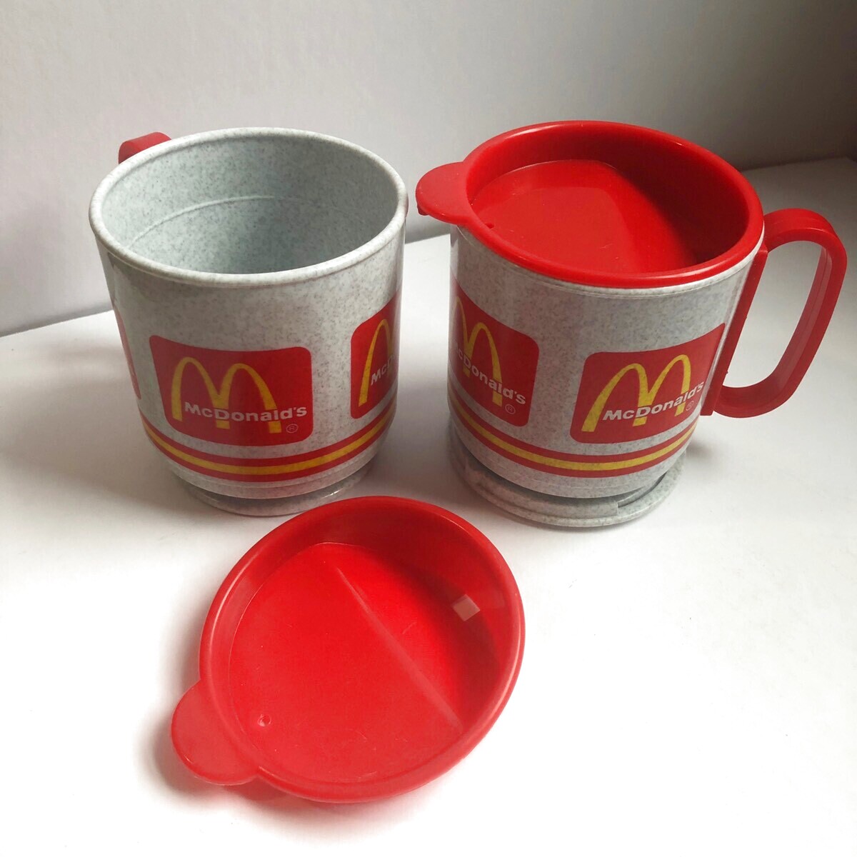 Vintage Whirley McDonald's Travel Mug ビンテージ アメリカ雑貨 マクドナルド 回転式トラベルマグカップ 2個セット  Snowdrop Postcards アンティークカード専門店